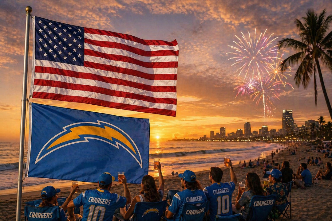 Los Angeles Chargers Flag 3x5 Primary Logo heartlandflags