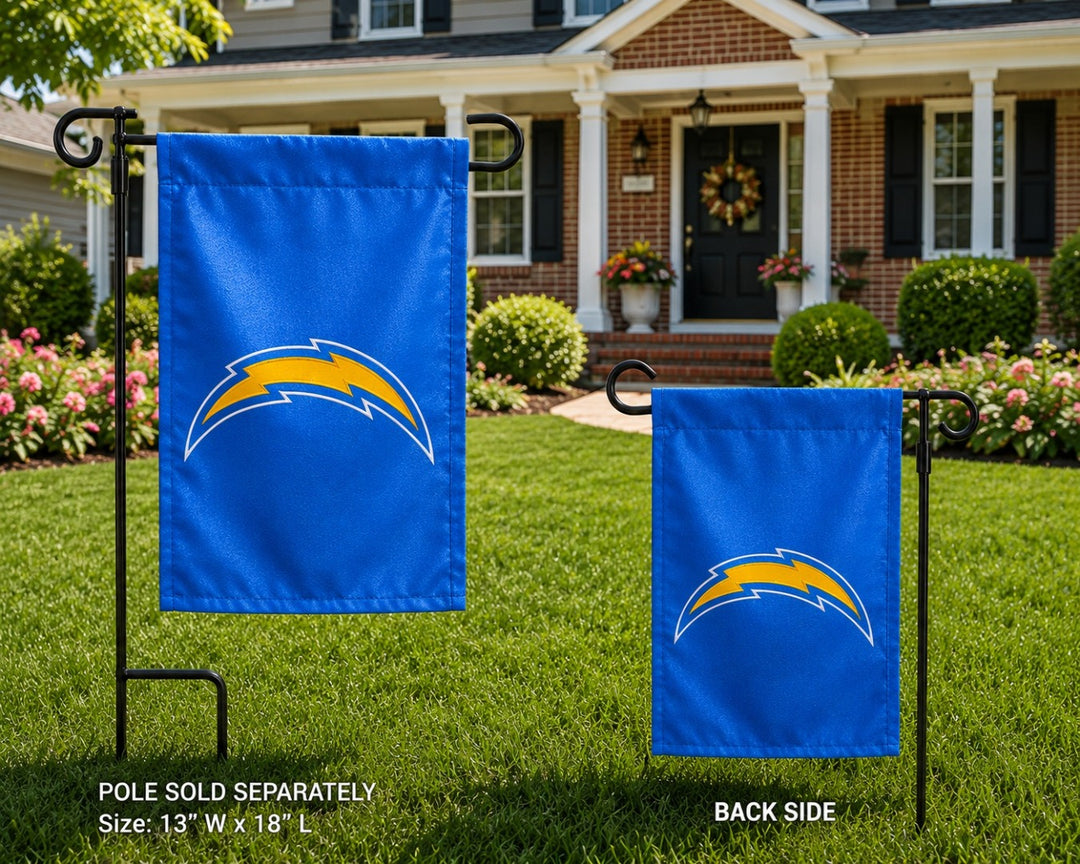 Los Angeles Chargers Garden Flag Applique 2 Sided heartlandflags