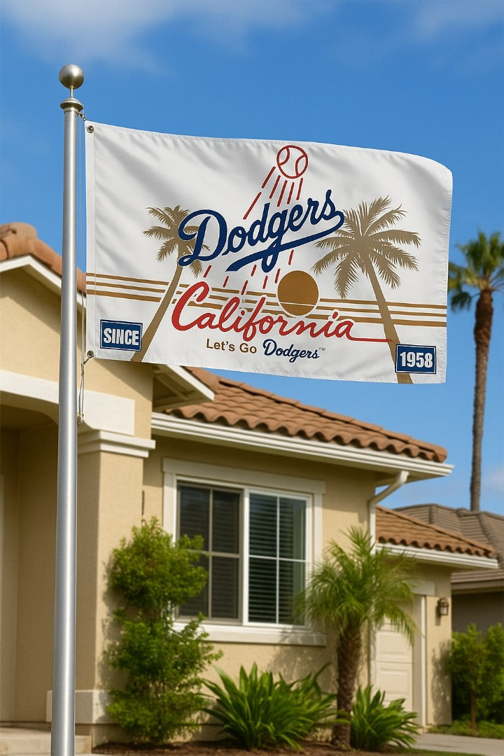 Los Angeles Dodgers California 2 Sided 3x5 Flag heartlandflags