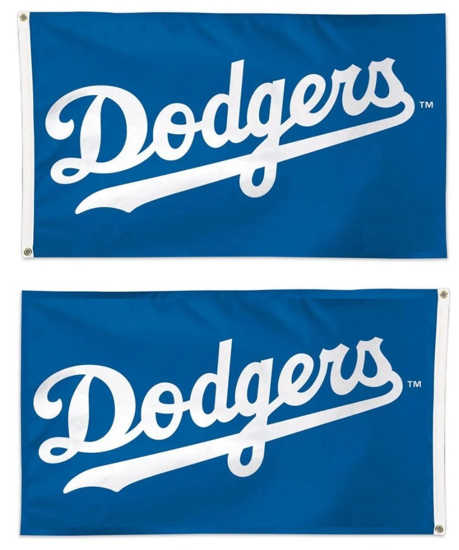 Los Angeles Dodgers Flag 3x5 Wordmark 2 Sided heartlandflags