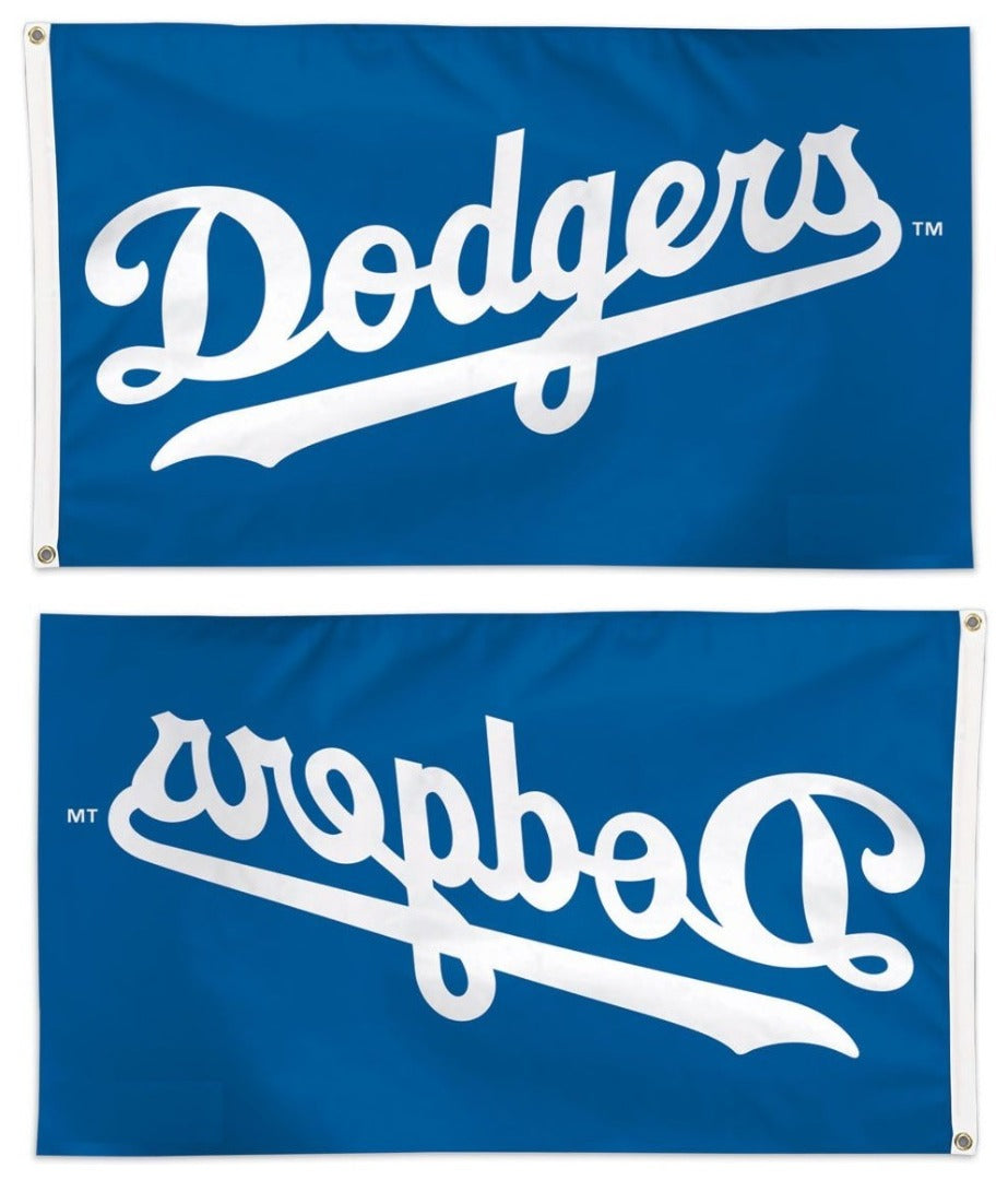Los Angeles Dodgers Flag 3x5 Wordmark Logo heartlandflags