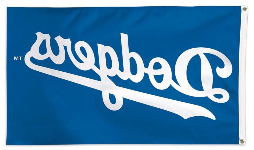 Los Angeles Dodgers Flag 3x5 Wordmark Logo heartlandflags