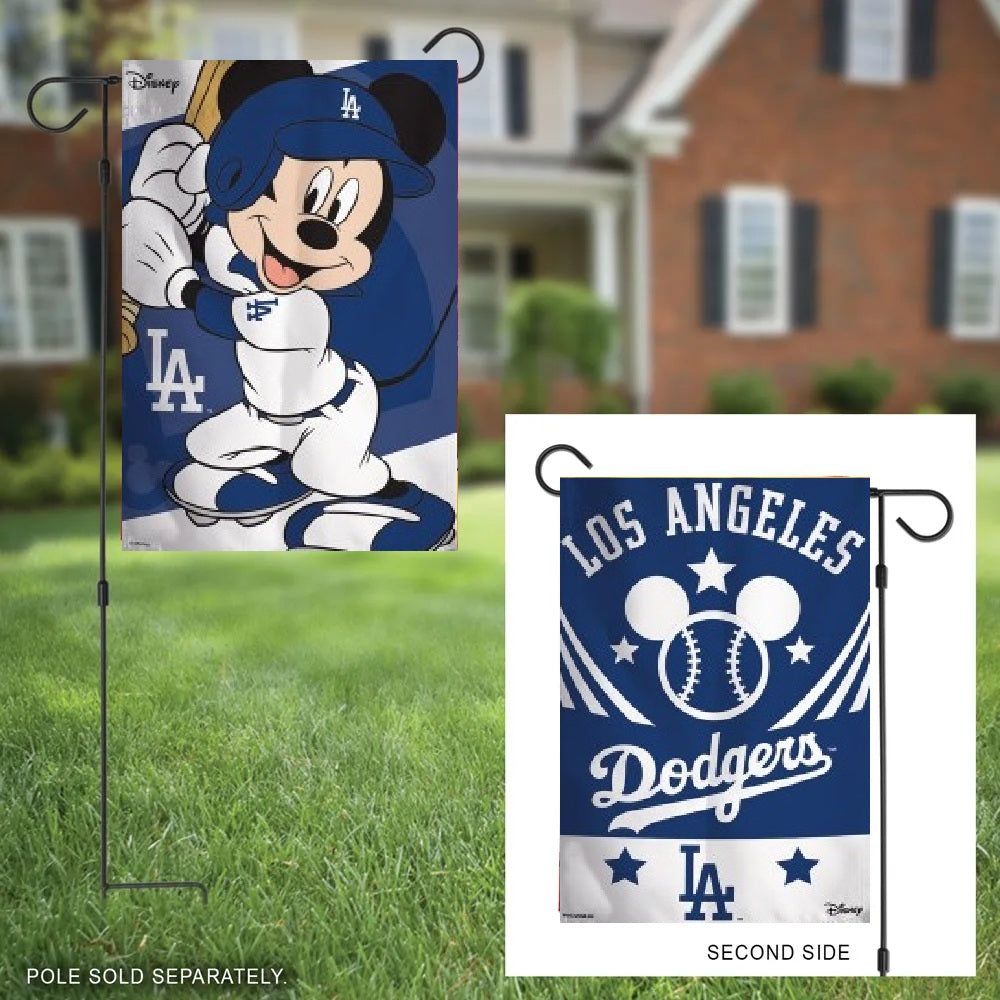 Los Angeles Dodgers Garden Flag 2 Sided Mickey Mouse heartlandflags