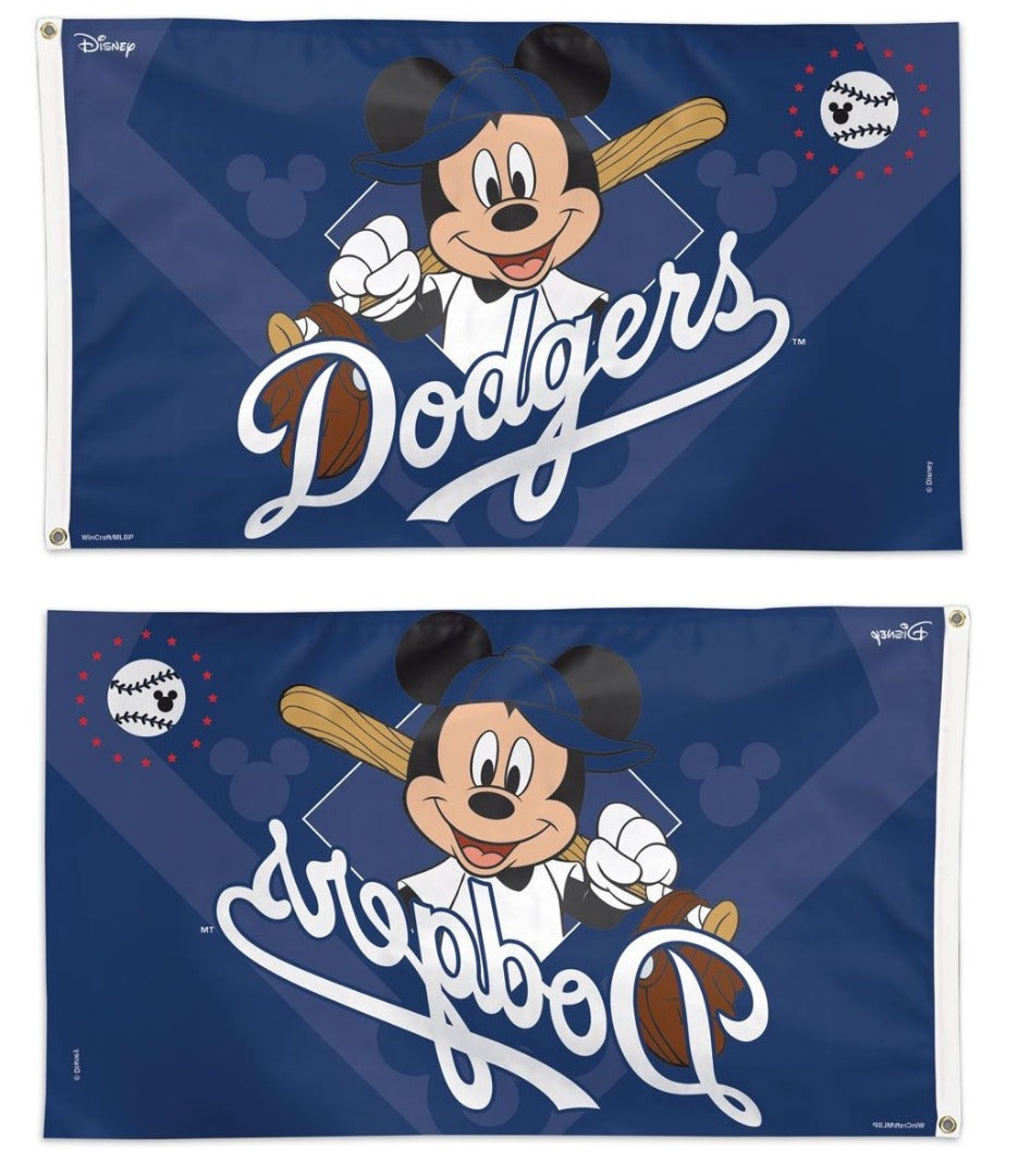 Los Angeles Dodgers Mickey Mouse 3x5 Flag heartlandflags