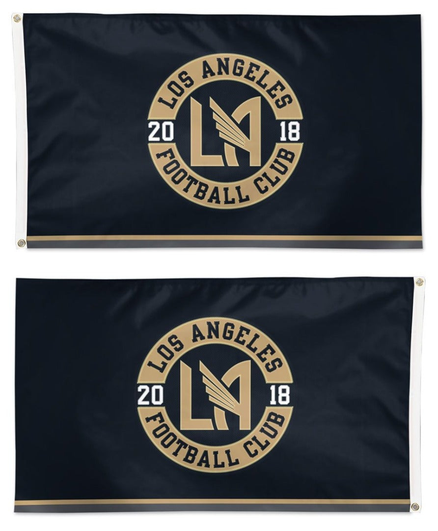 Los Angeles FC Embroidered Flag 2 Sided 3x5 heartlandflags