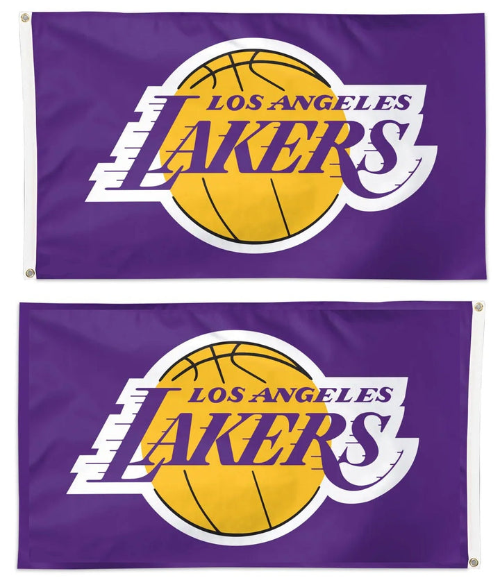 Los Angeles Lakers 2 Sided Purple 3x5 Flag heartlandflags