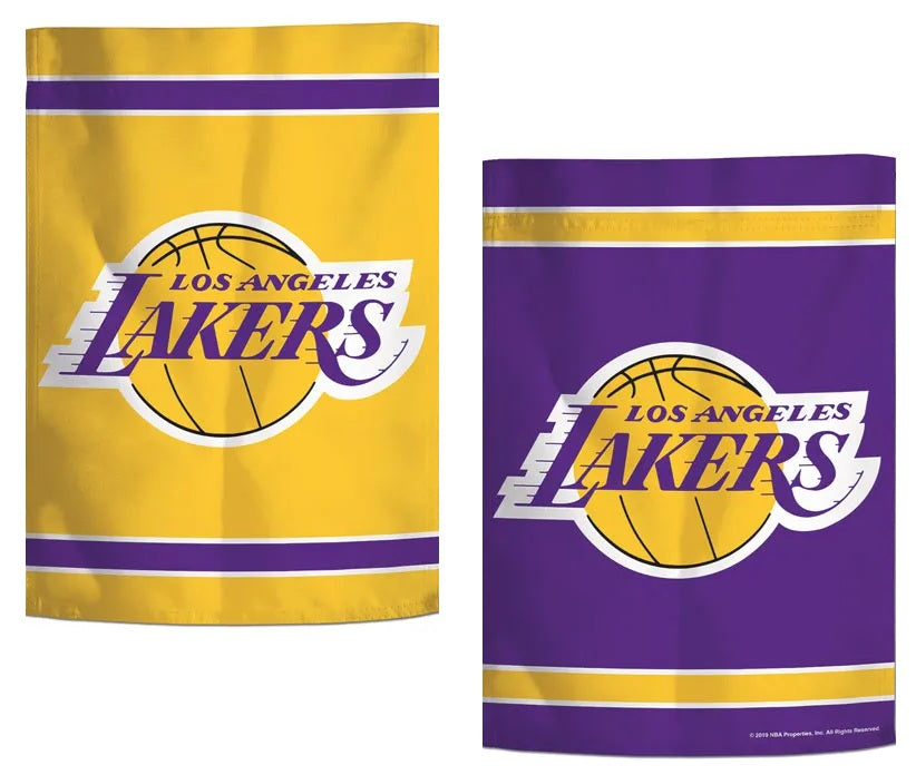 Los Angeles Lakers 2 Sided Purple Yellow Garden Flag heartlandflags