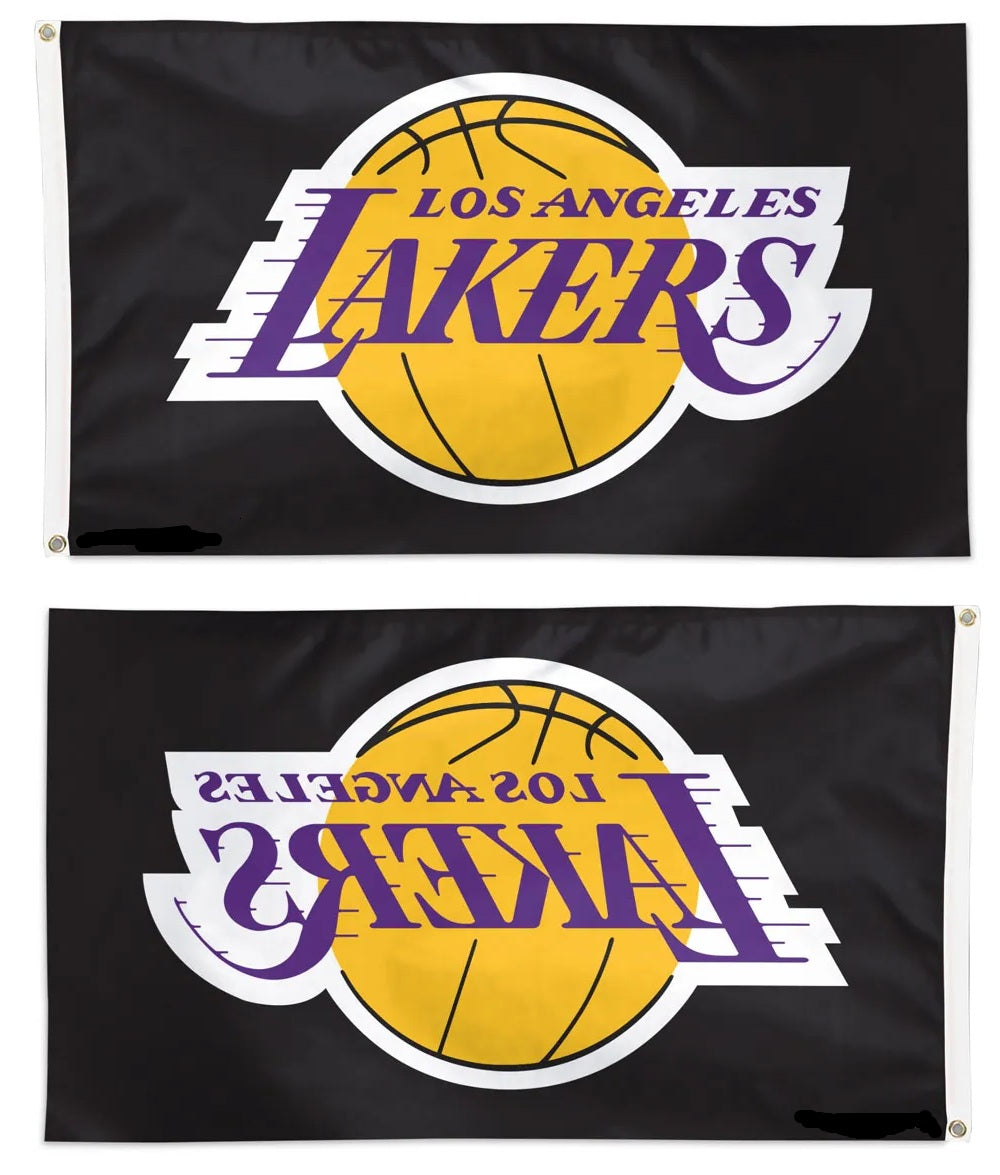 Los Angeles Lakers Black 3x5 Flag heartlandflags