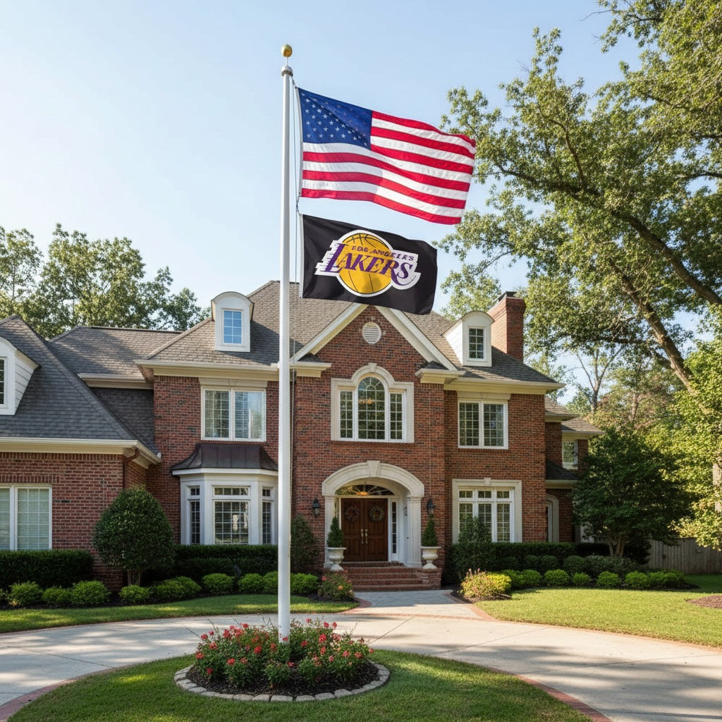 Los Angeles Lakers Black 3x5 Flag heartlandflags