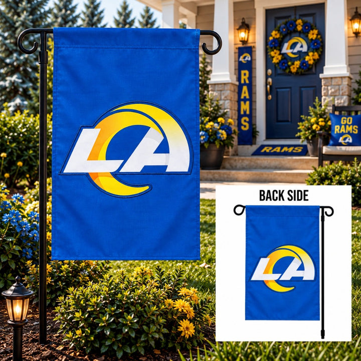Los Angeles Rams 2 Sided Embroidered Garden Flag heartlandflags