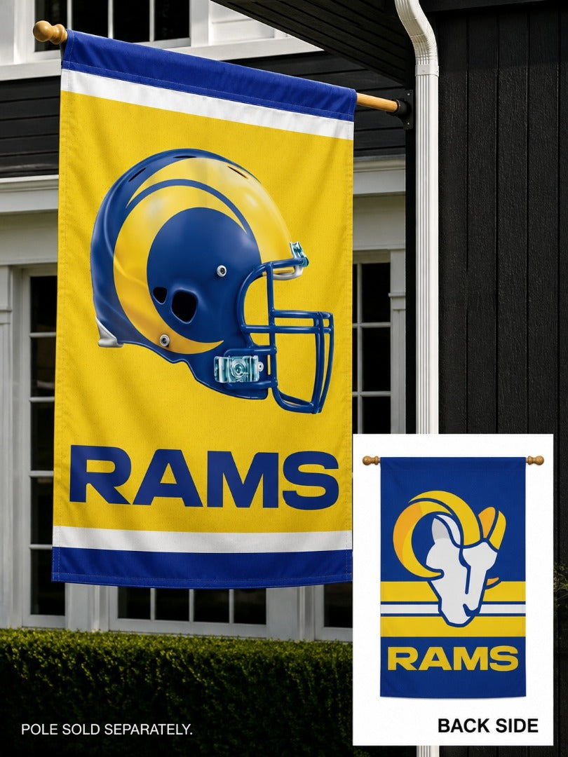 Los Angeles Rams 2 Sided Logo Banner heartlandflags