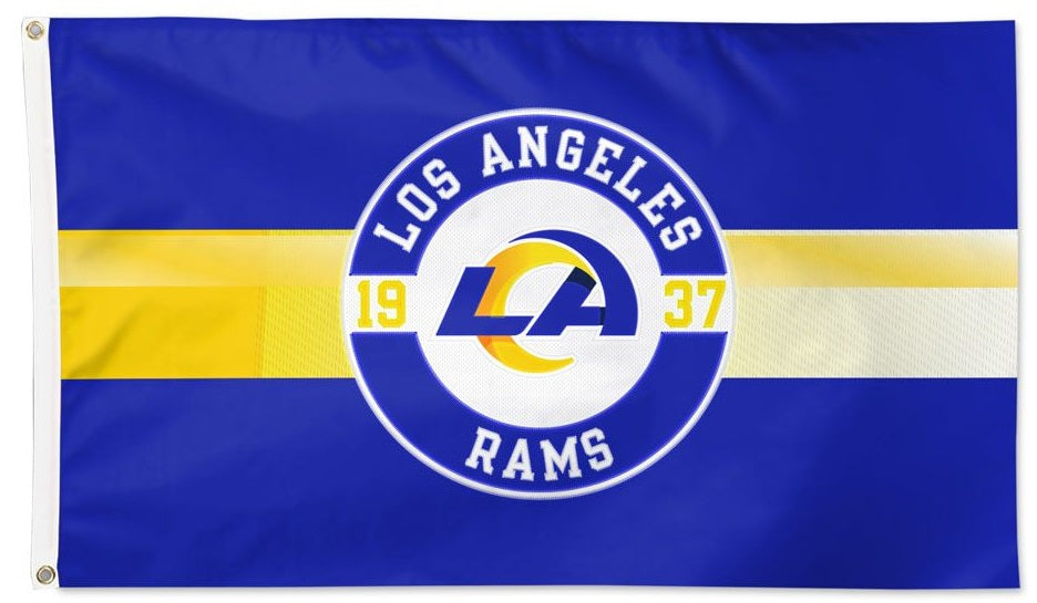 Los Angeles Rams Applique Flag 2 Sided heartlandflags