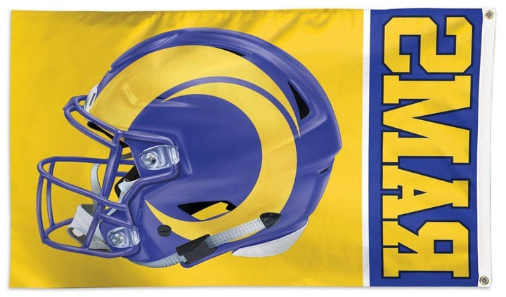 Los Angeles Rams Flag 3x5 Helmet Yellow heartlandflags