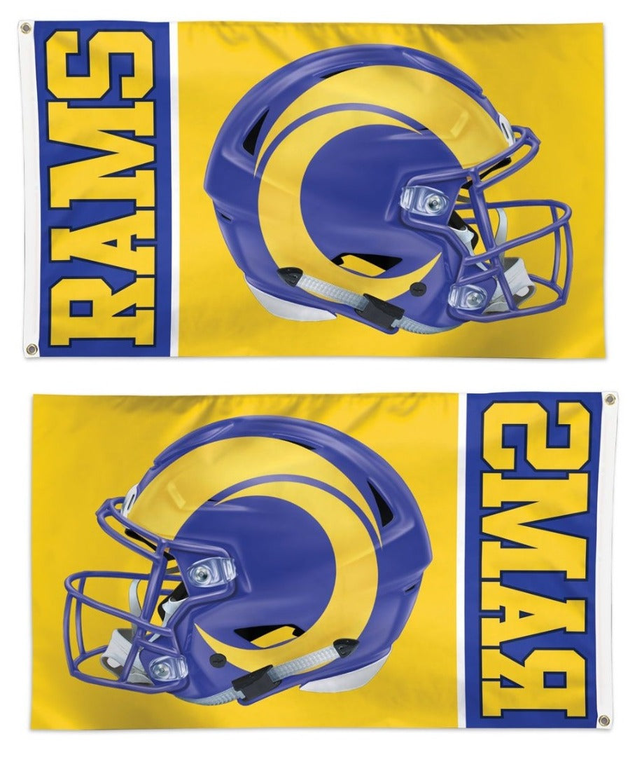 Los Angeles Rams Flag 3x5 Helmet Yellow heartlandflags