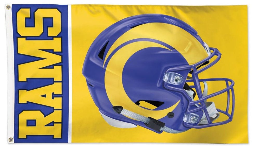 Los Angeles Rams Flag 3x5 Helmet Yellow heartlandflags