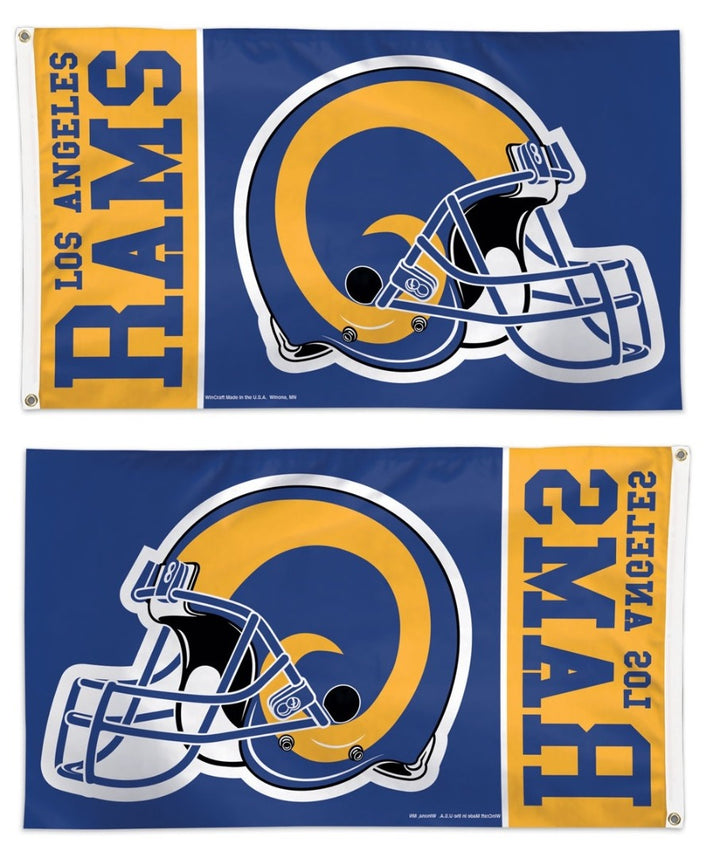 Los Angeles Rams Flag 3x5 Retro Helmet heartlandflags