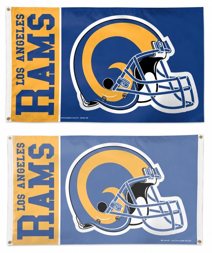 Los Angeles Rams Flag 3x5 Retro Helmet heartlandflags