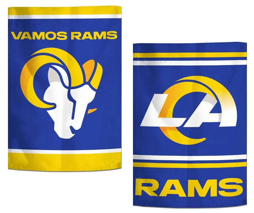 Los Angeles Rams Garden Flag 2 Sided Vamos Rams heartlandflags