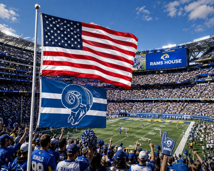 Los Angeles Rams Retro 3x5 Flag heartlandflags