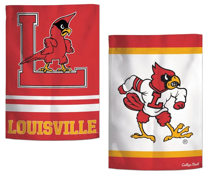 Louisville Garden Flag 2 Sided Cardinals Vault Logo heartlandflags