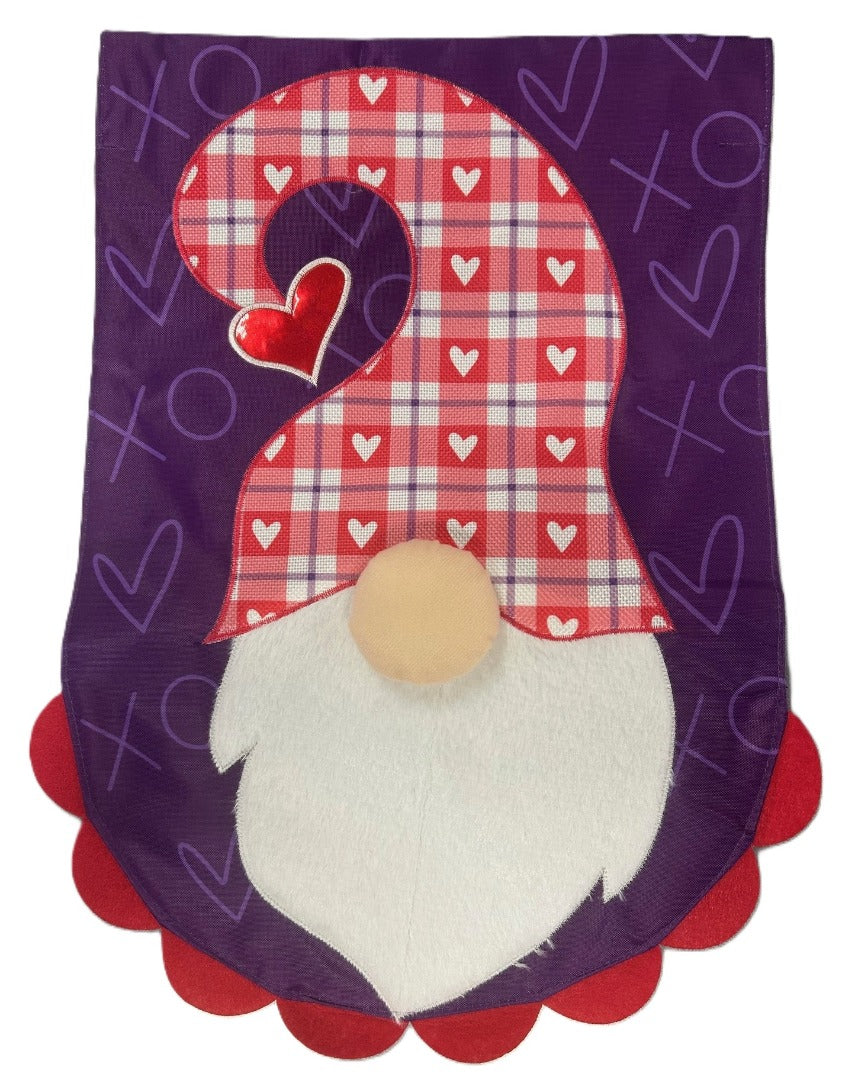 Love Gnome 2 Sided Garden Flag heartlandflags