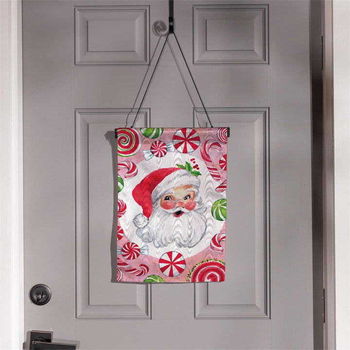 Jolly Sweet Santa 2 Sided Flag Garden