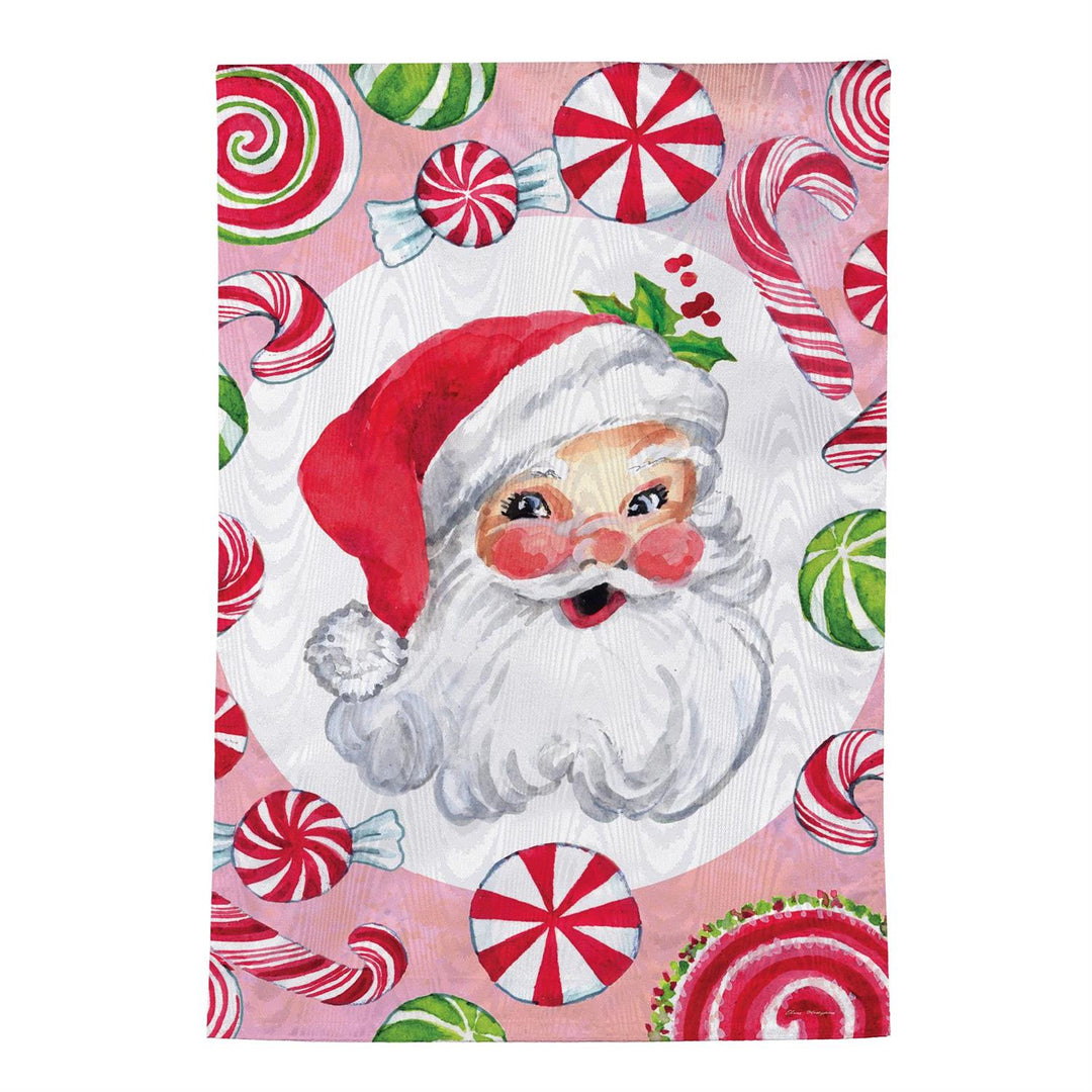 Jolly Sweet Santa 2 Sided Flag Garden