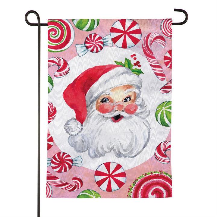 Jolly Sweet Santa 2 Sided Flag Garden