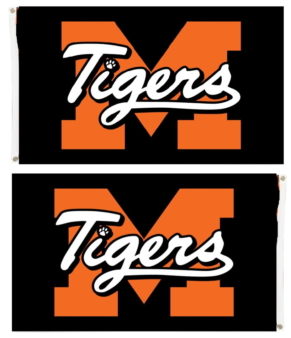 Madrid Tigers 2 Sided 3x5 Black Flag heartlandflags
