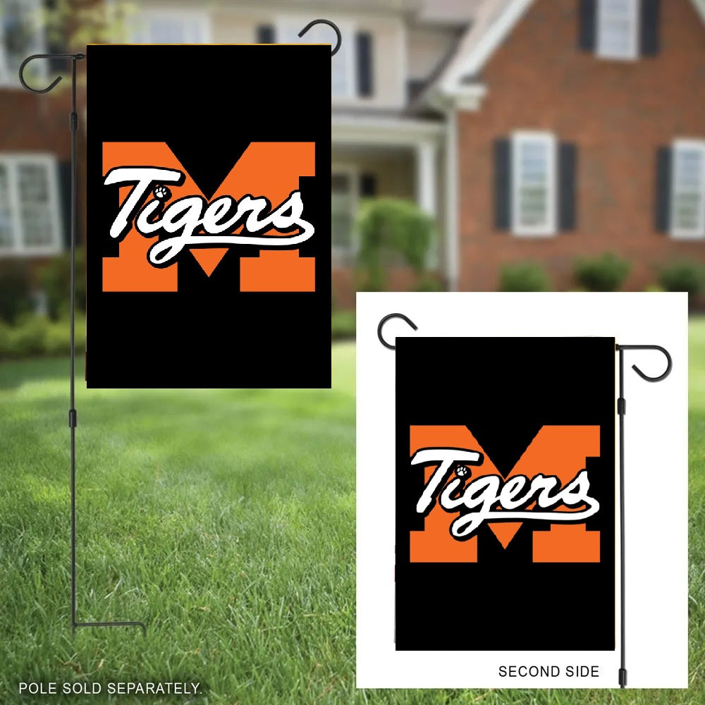 Madrid Tigers 2 Sided Black Garden Flag heartlandflags