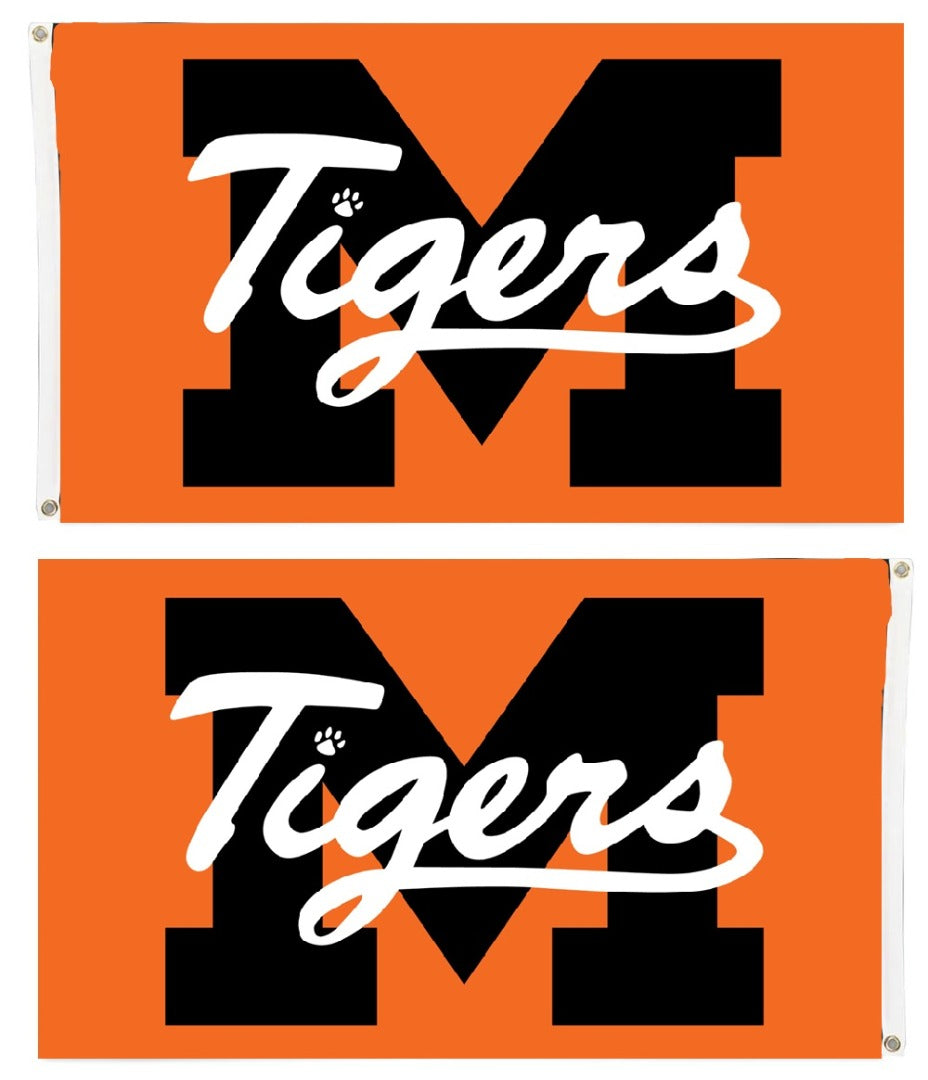 Madrid Tigers 2 Sided Orange 3x5 Flag heartlandflags