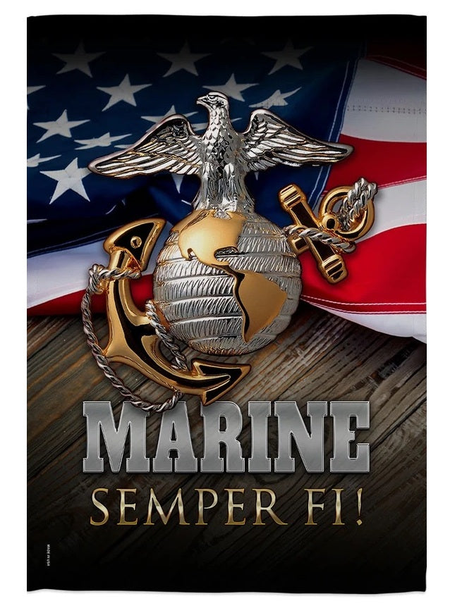 Marine Semper FI Garden Flag 2 Sided Emblem heartlandflags
