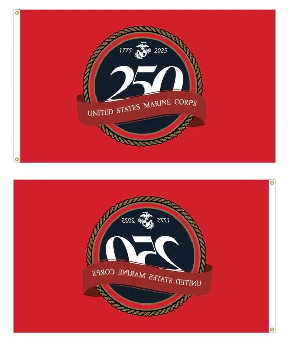 Marines 250th Anniversary 3x5 Flag heartlandflags