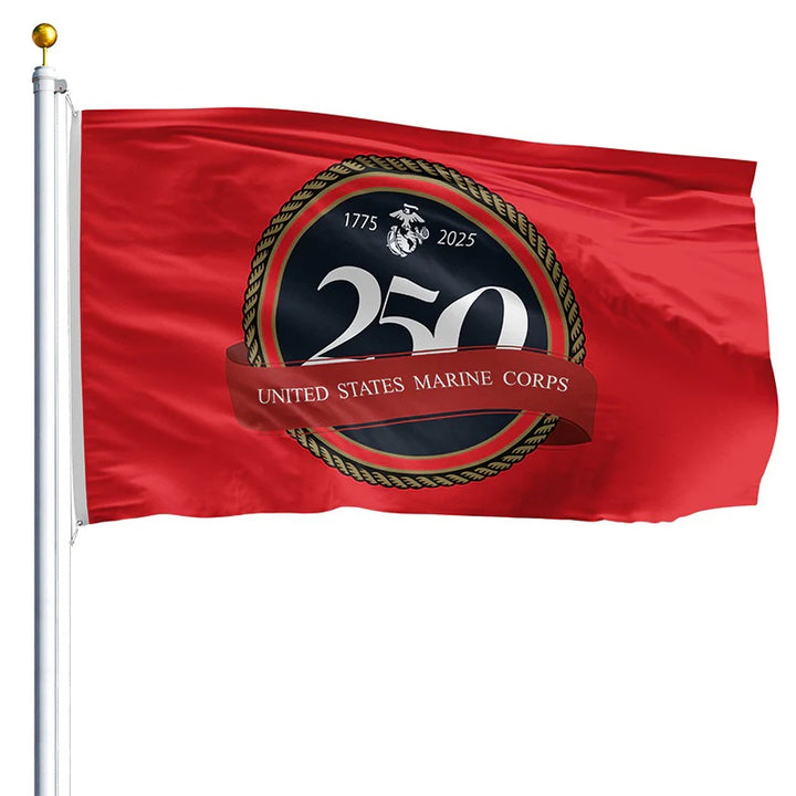 Marines 250th Anniversary 3x5 Flag heartlandflags