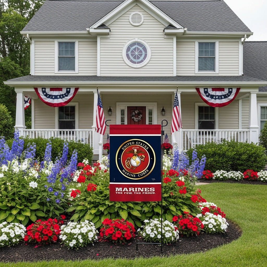 Marines The Few The Proud Garden Flag 2 Sided heartlandflags