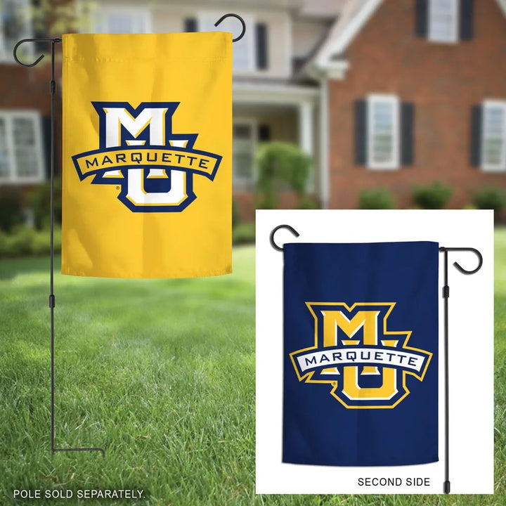 Marquette University 2 Sided Garden Flag Blue/Yellow heartlandflags