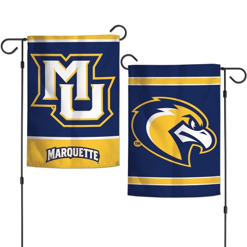 Marquette University 2 Sided Garden Flag Double Logo heartlandflags