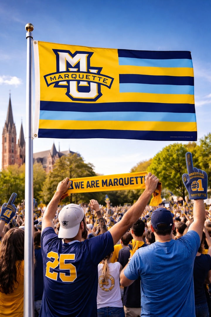 Marquette University Flag 3x5 Patriotic Stripes heartlandflags
