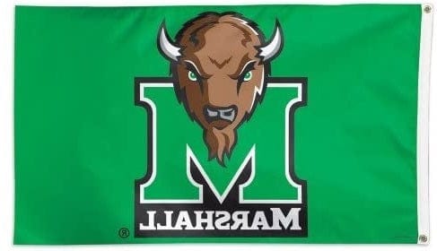 Marshall Thundering Herd Flag 3x5 Green Logo heartlandflags