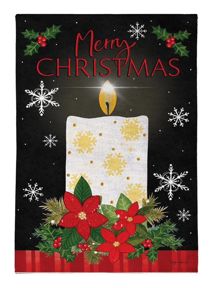 Merry Christmas Candle 2 Sided Garden Flag heartlandflags