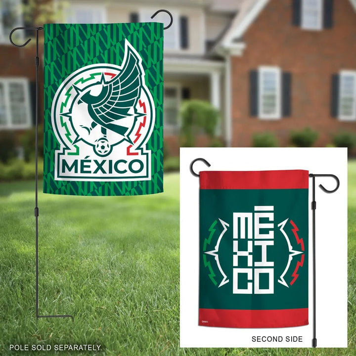 Mexican National Soccer 2 Sided Garden Flag