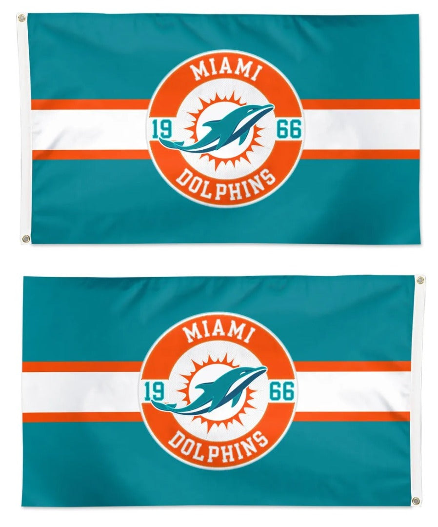 Miami Dolphins Applique Flag 2 Sided heartlandflags