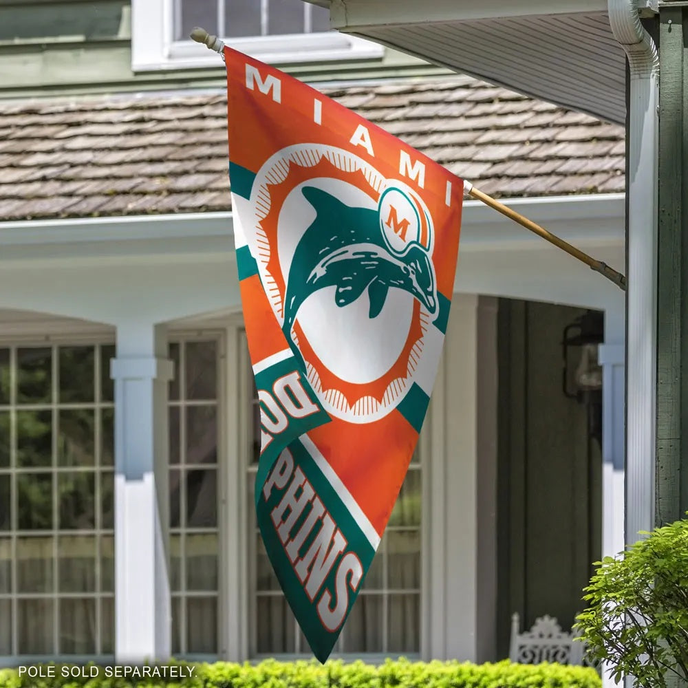 Miami Dolphins Banner Retro House Flag heartlandflags