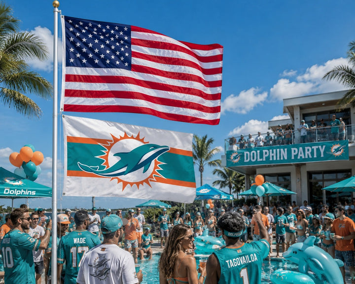 Miami Dolphins Flag 3x5 Away Stripe heartlandflags