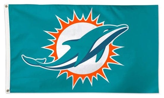 Miami Dolphins Flag 3x5 Logo 2 Sided heartlandflags