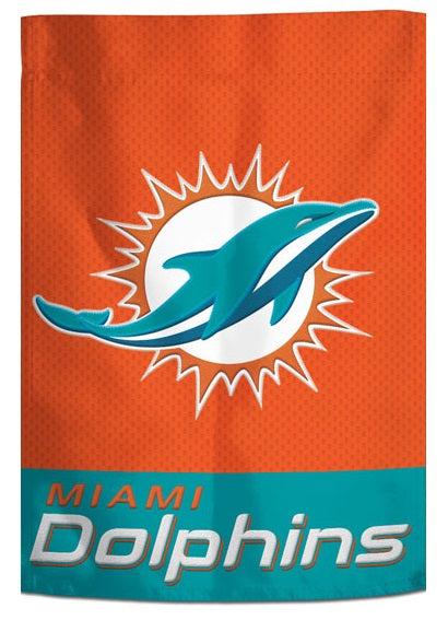 Miami Dolphins Garden Flag Appliqued 2 Sided heartlandflags