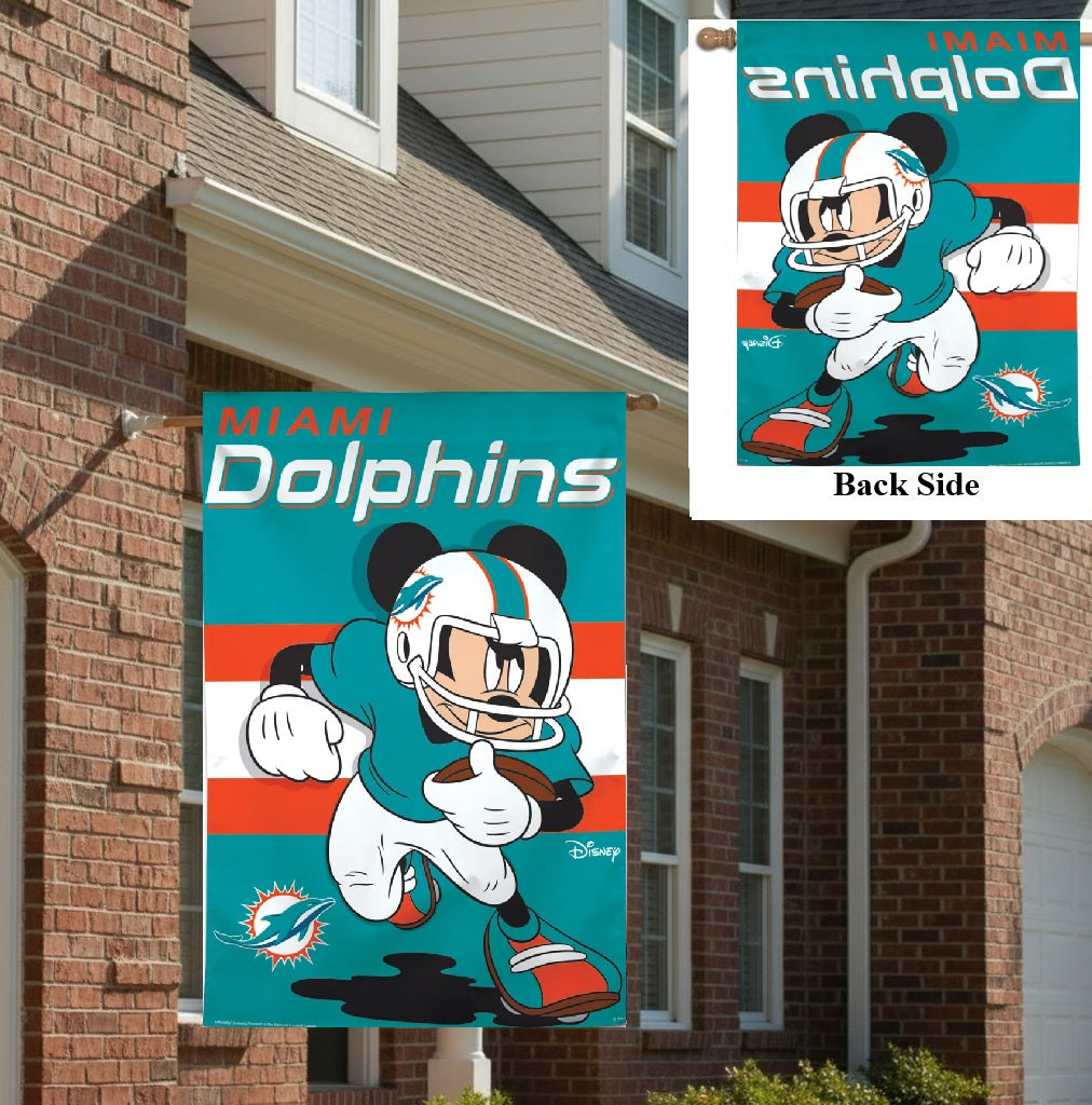 Miami Dolphins Mickey Mouse Banner heartlandflags