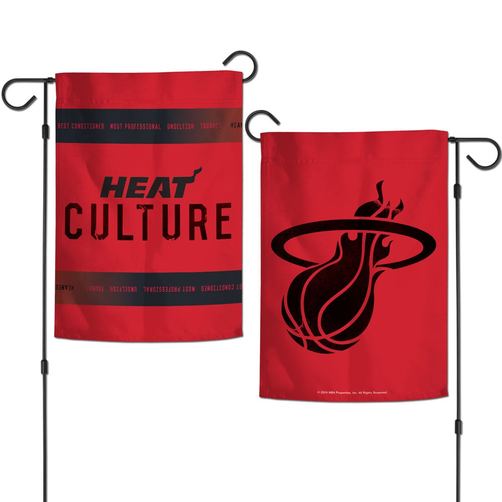 Miami Heat Culture City Garden Flag 2 Sided heartlandflags