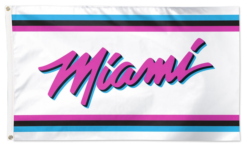 Miami Heat Flag 3x5 City Logo 2025 heartlandflags