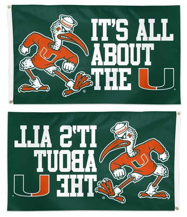 Miami It's All About The U 3x5 Flag